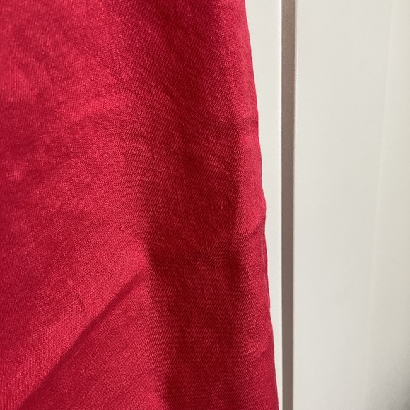 Anthropologie COLETTE Linen Stretch Cropped Wide-Leg Pants Maeve NEW Geranium 26 - Picture 8 of 14